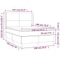 vidaXL Boxspringbett mit Matratze & LED Dunkelgrau 140x190 cm Samt vidaXL Boxspringbett mit Matratze & LED Dunkelgrau 140x190 cm Samt