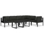 Modular-Sofa-Eckteil 1 Stk. mit Kissen Aluminium Anthrazit Modular-Sofa-Eckteil 1 Stk. mit Kissen Aluminium Anthrazit