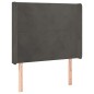 vidaXL Boxspringbett mit Matratze & LED Dunkelgrau 90x200 cm Samt vidaXL Boxspringbett mit Matratze & LED Dunkelgrau 90x200 cm Samt