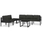Modular-Sofa-Eckteil 1 Stk. mit Kissen Aluminium Anthrazit Modular-Sofa-Eckteil 1 Stk. mit Kissen Aluminium Anthrazit