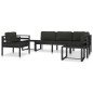 Modular-Sofa-Eckteil 1 Stk. mit Kissen Aluminium Anthrazit Modular-Sofa-Eckteil 1 Stk. mit Kissen Aluminium Anthrazit