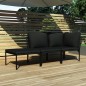 vidaXL 3-tlg. Garten-Lounge-Set mit Auflagen Schwarz PVC vidaXL 3-tlg. Garten-Lounge-Set mit Auflagen Schwarz PVC