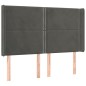 vidaXL Boxspringbett mit Matratze & LED Dunkelgrau 140x200 cm Samt vidaXL Boxspringbett mit Matratze & LED Dunkelgrau 140x200 cm Samt