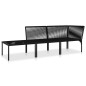 vidaXL 3-tlg. Garten-Lounge-Set mit Auflagen Schwarz PVC vidaXL 3-tlg. Garten-Lounge-Set mit Auflagen Schwarz PVC