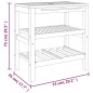vidaXL Waschtisch mit 2 Ablagen 74x45x75 cm Massivholz vidaXL Waschtisch mit 2 Ablagen 74x45x75 cm Massivholz