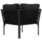 vidaXL 3-tlg. Garten-Lounge-Set mit Auflagen Schwarz PVC vidaXL 3-tlg. Garten-Lounge-Set mit Auflagen Schwarz PVC