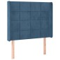 vidaXL Boxspringbett mit Matratze & LED Dunkelblau 100x200 cm Samt vidaXL Boxspringbett mit Matratze & LED Dunkelblau 100x200 cm Samt