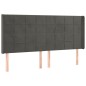 vidaXL Boxspringbett mit Matratze & LED Dunkelgrau 180x200 cm Samt vidaXL Boxspringbett mit Matratze & LED Dunkelgrau 180x200 cm Samt