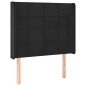 vidaXL Boxspringbett mit Matratze & LED Schwarz 90x200 cm Samt vidaXL Boxspringbett mit Matratze & LED Schwarz 90x200 cm Samt