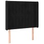 vidaXL Boxspringbett mit Matratze & LED Schwarz 80x200 cm Samt vidaXL Boxspringbett mit Matratze & LED Schwarz 80x200 cm Samt