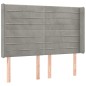 vidaXL Boxspringbett mit Matratze & LED Hellgrau 140x200 cm Samt vidaXL Boxspringbett mit Matratze & LED Hellgrau 140x200 cm Samt