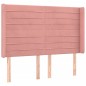 vidaXL Boxspringbett mit Matratze & LED Rosa 140x200 cm Samt vidaXL Boxspringbett mit Matratze & LED Rosa 140x200 cm Samt