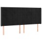 vidaXL Boxspringbett mit Matratze & LED Schwarz 180x200 cm Samt vidaXL Boxspringbett mit Matratze & LED Schwarz 180x200 cm Samt