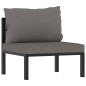 8-tlg. Garten-Lounge-Set mit Auflagen Poly Rattan Anthrazit 8-tlg. Garten-Lounge-Set mit Auflagen Poly Rattan Anthrazit
