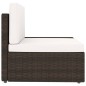 Modulares Sofa-Eckteil mit Armlehne (links) Poly Rattan Braun Modulares Sofa-Eckteil mit Armlehne (links) Poly Rattan Braun