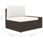 Modulares Sofa-Eckteil mit Armlehne (links) Poly Rattan Braun Modulares Sofa-Eckteil mit Armlehne (links) Poly Rattan Braun