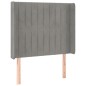 vidaXL Boxspringbett mit Matratze & LED Hellgrau 90x190 cm Samt vidaXL Boxspringbett mit Matratze & LED Hellgrau 90x190 cm Samt