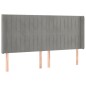 vidaXL Boxspringbett mit Matratze & LED Hellgrau 180x200 cm Samt vidaXL Boxspringbett mit Matratze & LED Hellgrau 180x200 cm Samt