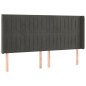 vidaXL Boxspringbett mit Matratze & LED Dunkelgrau 200x200 cm Samt vidaXL Boxspringbett mit Matratze & LED Dunkelgrau 200x200 cm Samt