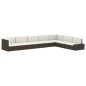 Modulares Sofa-Eckteil mit Armlehne (links) Poly Rattan Braun Modulares Sofa-Eckteil mit Armlehne (links) Poly Rattan Braun