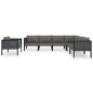 vidaXL 7-tlg. Garten-Lounge-Set mit Auflagen Poly Rattan Anthrazit vidaXL 7-tlg. Garten-Lounge-Set mit Auflagen Poly Rattan Anthrazit