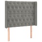 vidaXL Boxspringbett mit Matratze & LED Hellgrau 90x200 cm Samt vidaXL Boxspringbett mit Matratze & LED Hellgrau 90x200 cm Samt