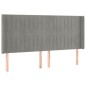 vidaXL Boxspringbett mit Matratze & LED Hellgrau 160x200 cm Samt vidaXL Boxspringbett mit Matratze & LED Hellgrau 160x200 cm Samt