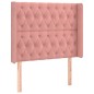 vidaXL Boxspringbett mit Matratze & LED Rosa 90x200 cm Samt vidaXL Boxspringbett mit Matratze & LED Rosa 90x200 cm Samt