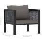 vidaXL 7-tlg. Garten-Lounge-Set mit Auflagen Poly Rattan Anthrazit vidaXL 7-tlg. Garten-Lounge-Set mit Auflagen Poly Rattan Anthrazit