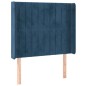 vidaXL Boxspringbett mit Matratze & LED Dunkelblau 100x200 cm Samt vidaXL Boxspringbett mit Matratze & LED Dunkelblau 100x200 cm Samt