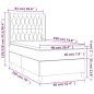 vidaXL Boxspringbett mit Matratze & LED Dunkelgrau 90x190 cm Samt vidaXL Boxspringbett mit Matratze & LED Dunkelgrau 90x190 cm Samt