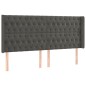 vidaXL Boxspringbett mit Matratze & LED Dunkelgrau 180x200 cm Samt vidaXL Boxspringbett mit Matratze & LED Dunkelgrau 180x200 cm Samt