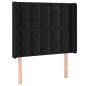 vidaXL Boxspringbett mit Matratze & LED Schwarz 100x200 cm Samt vidaXL Boxspringbett mit Matratze & LED Schwarz 100x200 cm Samt