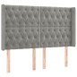 vidaXL Boxspringbett mit Matratze & LED Hellgrau 160x200 cm Samt vidaXL Boxspringbett mit Matratze & LED Hellgrau 160x200 cm Samt
