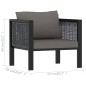 Sofa-Element mit Kissen Poly Rattan Anthrazit Sofa-Element mit Kissen Poly Rattan Anthrazit