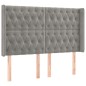 vidaXL Boxspringbett mit Matratze & LED Hellgrau 140x190 cm Samt vidaXL Boxspringbett mit Matratze & LED Hellgrau 140x190 cm Samt