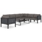 Sofa-Element mit Kissen Poly Rattan Anthrazit Sofa-Element mit Kissen Poly Rattan Anthrazit