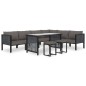 Sofa-Element mit Kissen Poly Rattan Anthrazit Sofa-Element mit Kissen Poly Rattan Anthrazit