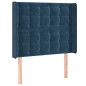 vidaXL Boxspringbett mit Matratze & LED Dunkelblau 100x200 cm Samt vidaXL Boxspringbett mit Matratze & LED Dunkelblau 100x200 cm Samt