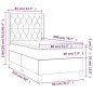 vidaXL Boxspringbett mit Matratze & LED Dunkelgrau 80x200 cm Samt vidaXL Boxspringbett mit Matratze & LED Dunkelgrau 80x200 cm Samt