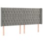 vidaXL Boxspringbett mit Matratze & LED Hellgrau 180x200 cm Samt vidaXL Boxspringbett mit Matratze & LED Hellgrau 180x200 cm Samt