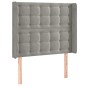 vidaXL Boxspringbett mit Matratze & LED Hellgrau 100x200 cm Samt vidaXL Boxspringbett mit Matratze & LED Hellgrau 100x200 cm Samt