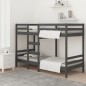 vidaXL Etagenbett Grau 90x190 cm Massivholz Kiefer vidaXL Etagenbett Grau 90x190 cm Massivholz Kiefer