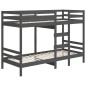 vidaXL Etagenbett Grau 90x190 cm Massivholz Kiefer vidaXL Etagenbett Grau 90x190 cm Massivholz Kiefer