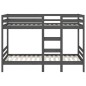 vidaXL Etagenbett Grau 90x190 cm Massivholz Kiefer vidaXL Etagenbett Grau 90x190 cm Massivholz Kiefer