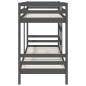 vidaXL Etagenbett Grau 90x190 cm Massivholz Kiefer vidaXL Etagenbett Grau 90x190 cm Massivholz Kiefer