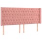 vidaXL Boxspringbett mit Matratze & LED Rosa 200x200 cm Samt vidaXL Boxspringbett mit Matratze & LED Rosa 200x200 cm Samt