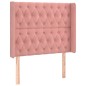 vidaXL Boxspringbett mit Matratze & LED Rosa 100x200 cm Samt vidaXL Boxspringbett mit Matratze & LED Rosa 100x200 cm Samt