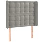 vidaXL Boxspringbett mit Matratze & LED Hellgrau 90x200 cm Samt vidaXL Boxspringbett mit Matratze & LED Hellgrau 90x200 cm Samt