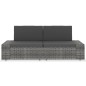 vidaXL Modulares 2-Sitzer-Sofa Poly Rattan Grau vidaXL Modulares 2-Sitzer-Sofa Poly Rattan Grau